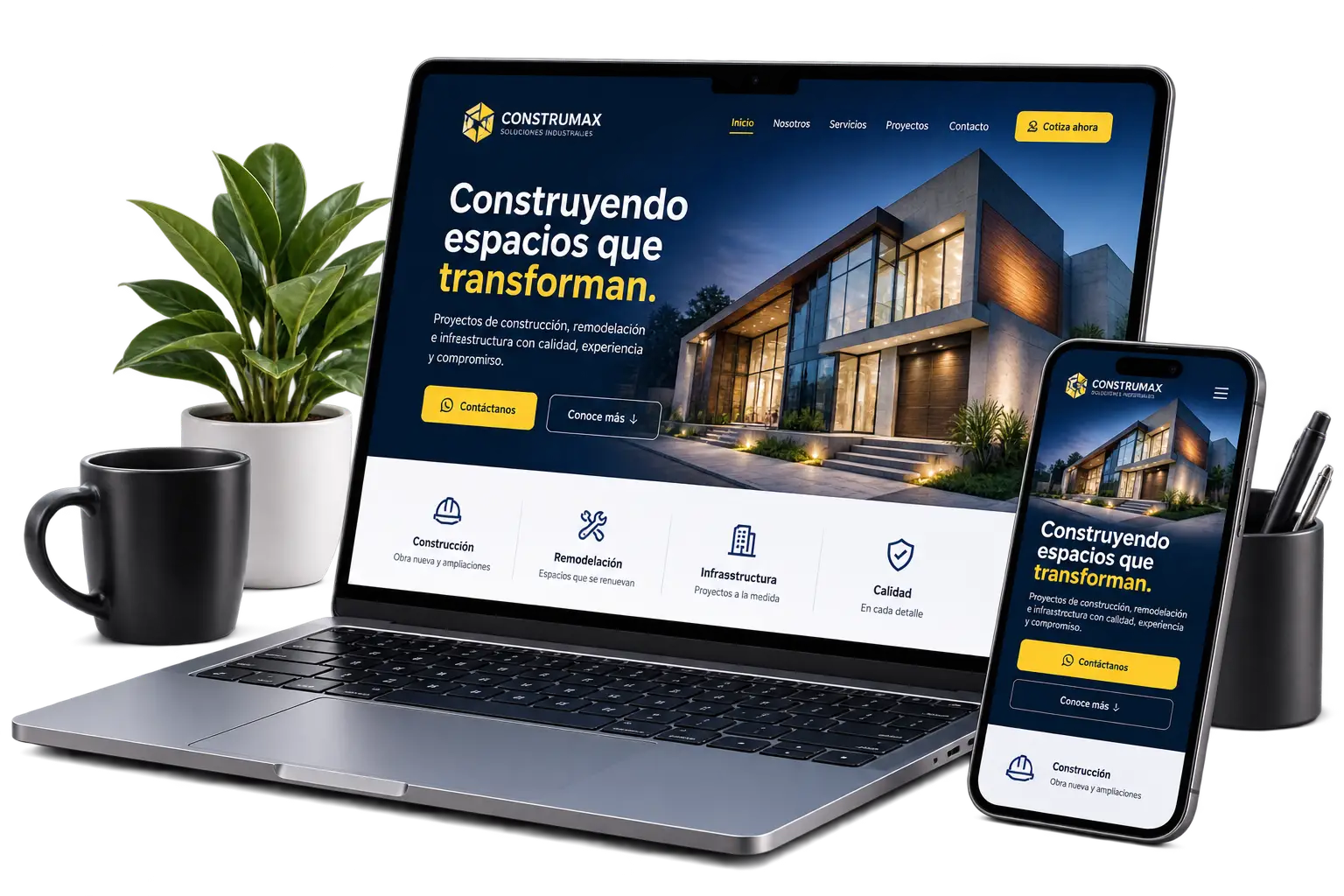 Web Express de Kit de Ventas en computadora y celular