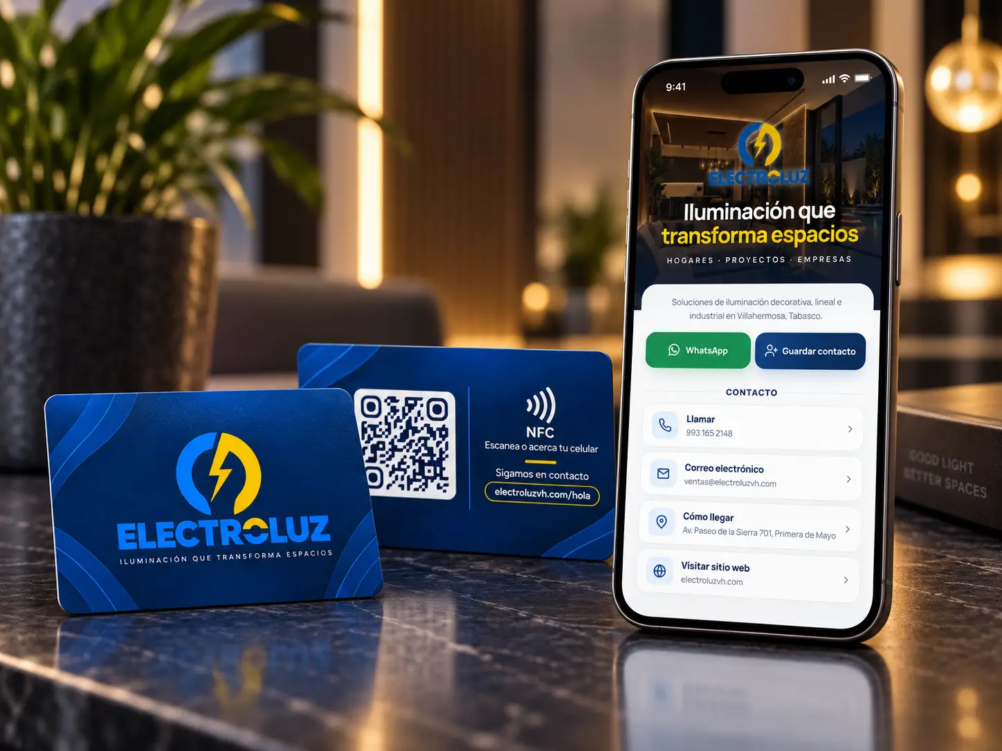 Tarjeta Digital NFC Electroluz